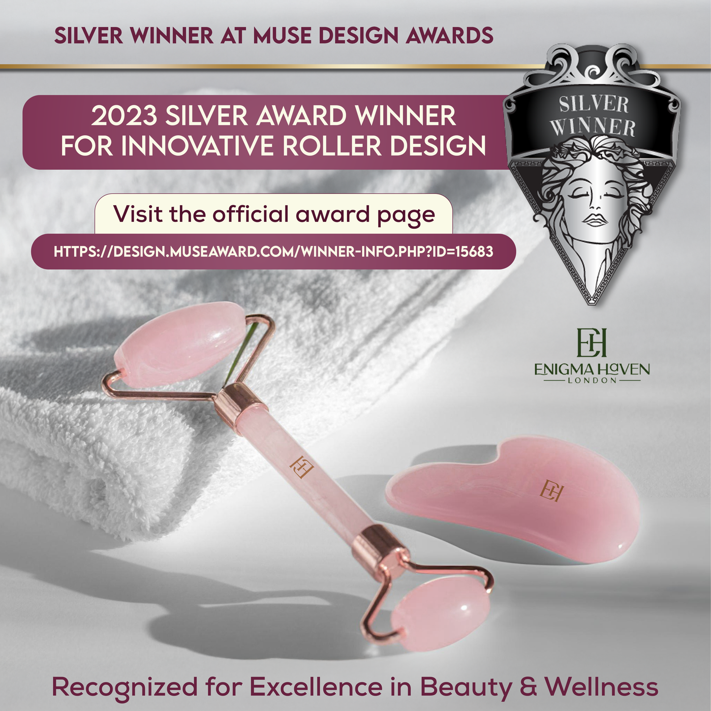 Premium Rose Quartz Roller & Gua Sha Set – 5-in-1 Skin Serum, Anti-Aging Glow Facial Massager, Luxury Gift for Women & Men (with Hyaluronic Acid + Vitamin C + Niacinamide)