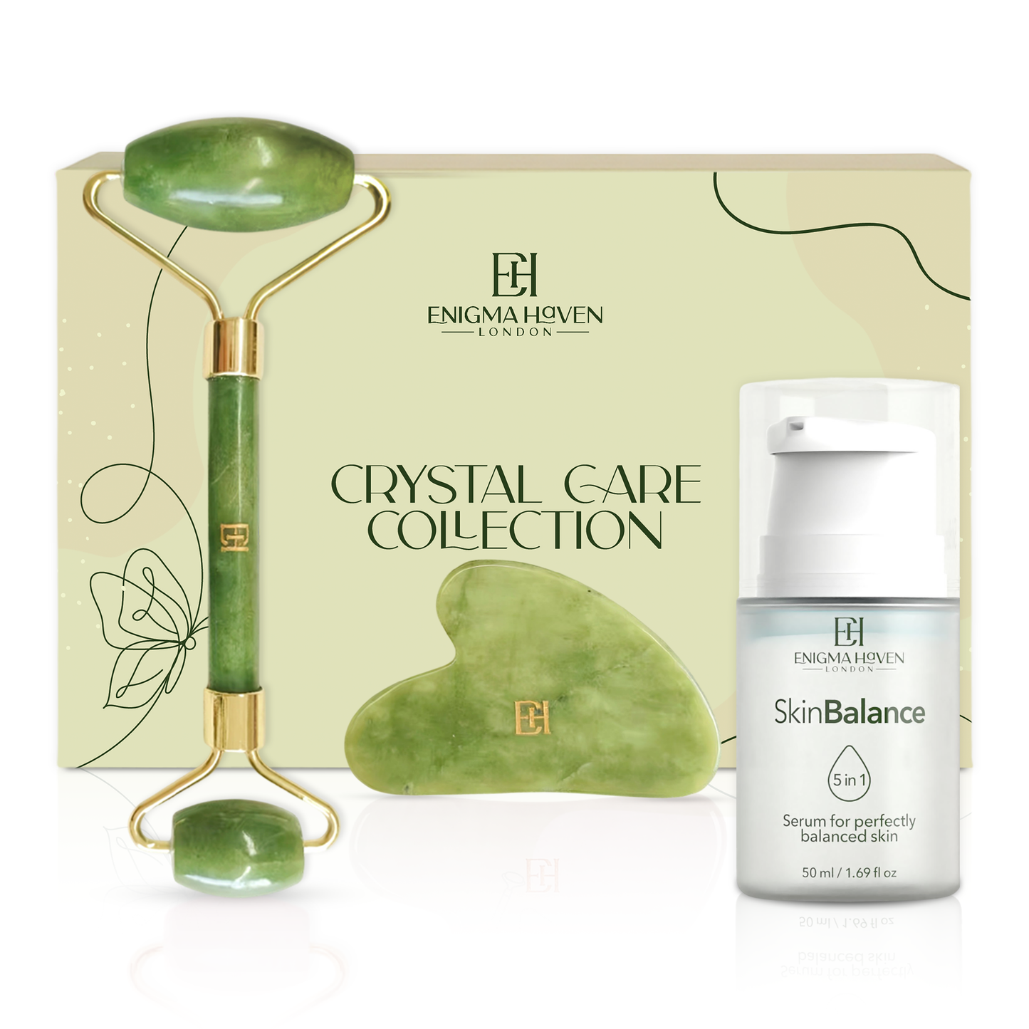 Jade Premium Roller & Gua Sha by EH London