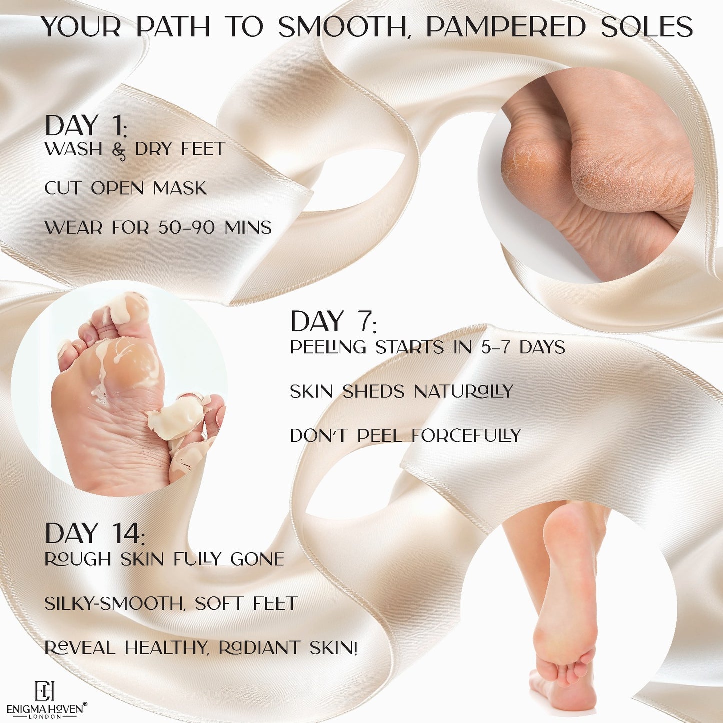Luxury Foot Peel Mask - Exfoliating At-Home Treatment for Baby Soft Feet | Repairs Cracked Heels, Removes Dry Skin | Rose & Lavender – Gift for Women & Men (2 Pairs)