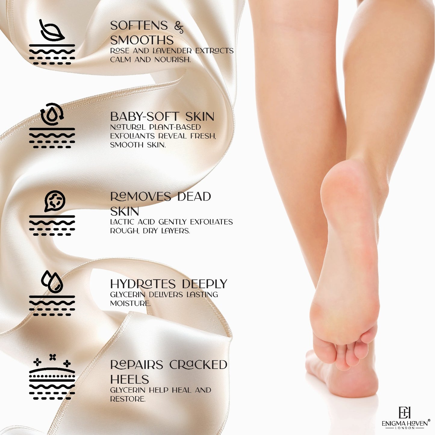 Luxury Foot Peel Mask - Exfoliating At-Home Treatment for Baby Soft Feet | Repairs Cracked Heels, Removes Dry Skin | Rose & Lavender – Gift for Women & Men (2 Pairs)