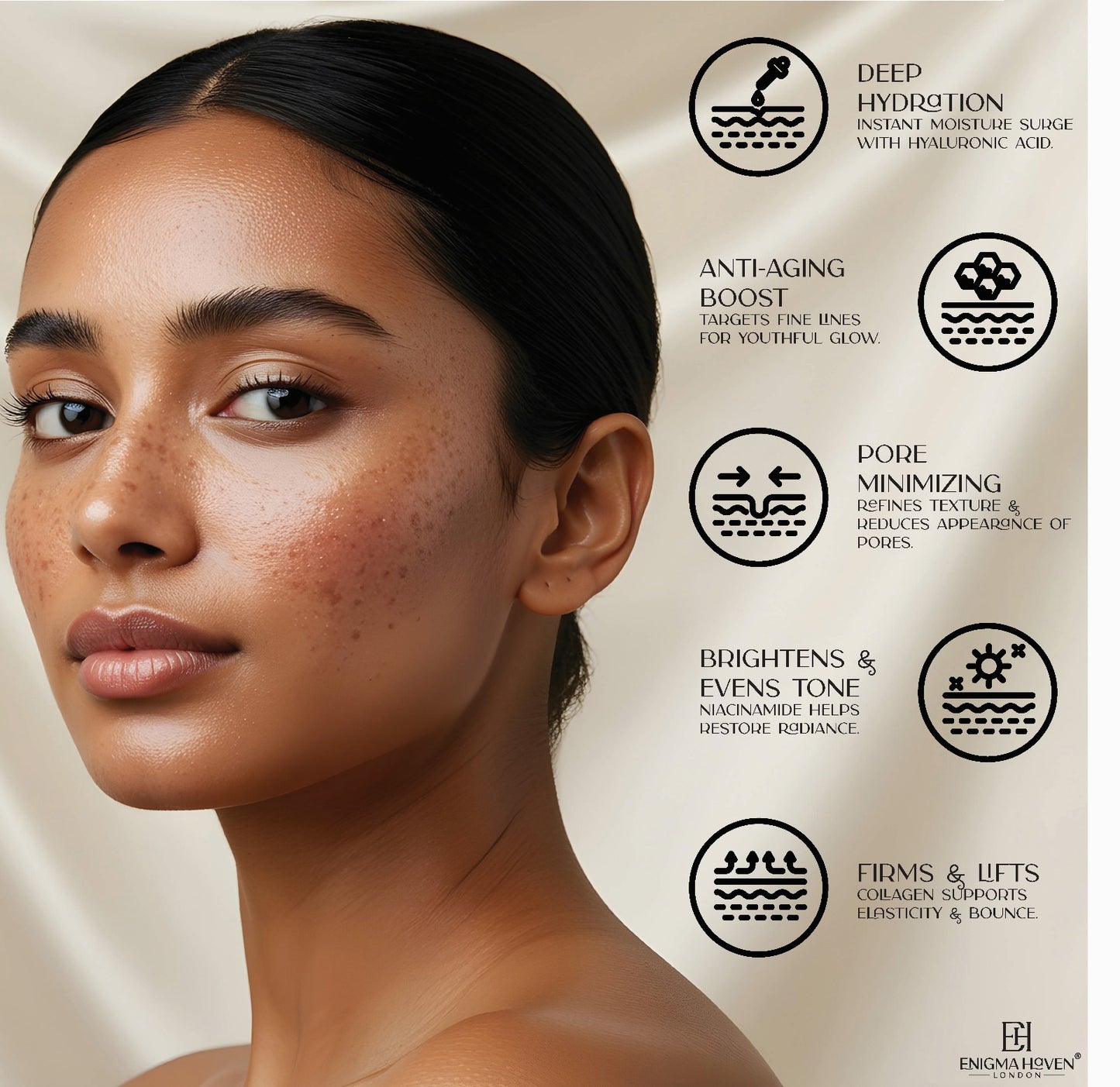 Bio Collagen Face Mask – Natural Carrageenan Hydrogel, Deep Moisture, Anti-Aging, Pore-Minimizing, Firming, Glow & Elasticity Boost - Niacinamide Hyaluronic Acid (5 Masks)