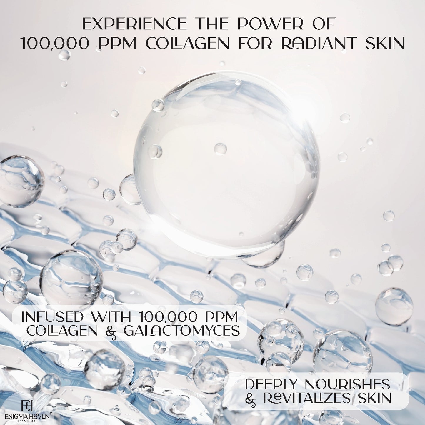 Bio Collagen Face Mask – Natural Carrageenan Hydrogel, Deep Moisture, Anti-Aging, Pore-Minimizing, Firming, Glow & Elasticity Boost - Niacinamide Hyaluronic Acid (5 Masks)